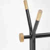 Appendiabiti da ingresso 91x165h cm moderno in acciaio nero rovere Shira