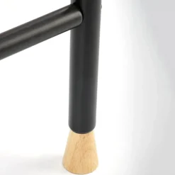 Appendiabiti da ingresso 91x165h cm moderno in acciaio nero rovere Shira