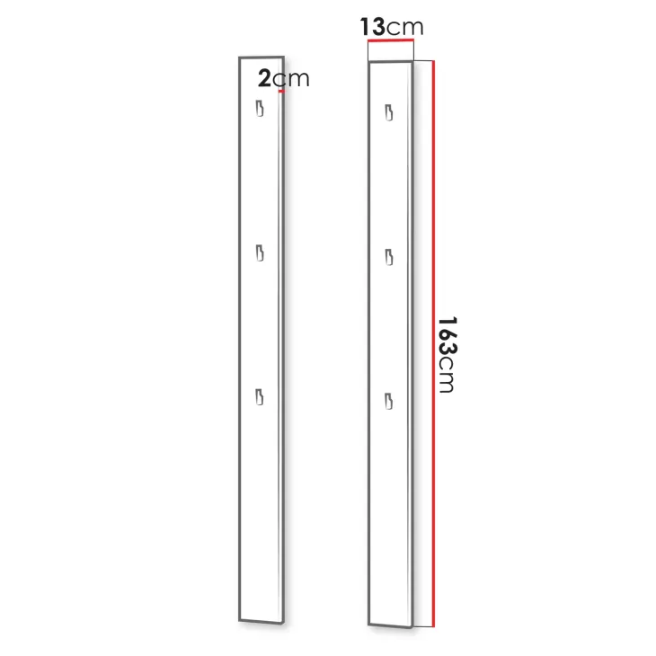 Appendiabiti da parete 13x163h cm bianco Accent