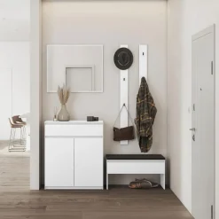 Appendiabiti da parete 13x163h cm bianco Accent