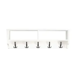 Appendiabiti da parete 120x37h cm con vani bianco Fionia