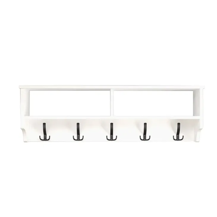 Appendiabiti da parete 120x37h cm con vani bianco Fionia