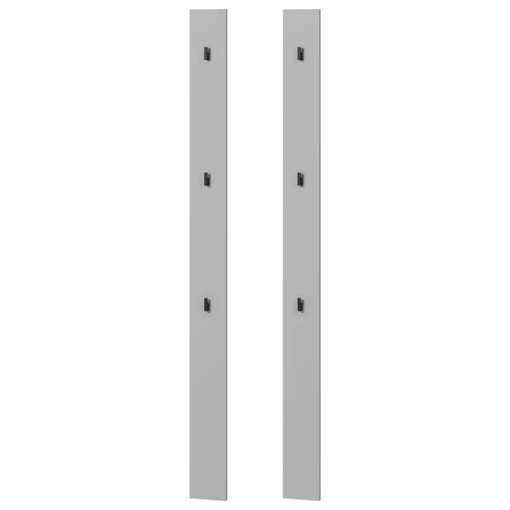 Appendiabiti da parete 13x163h cm grigio Accent