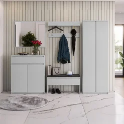 Appendiabiti da parete 92x12h cm grigio Accent