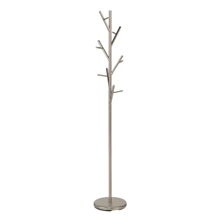 Appendiabiti da terra Ø30x170h cm in acciaio grigio Singapore