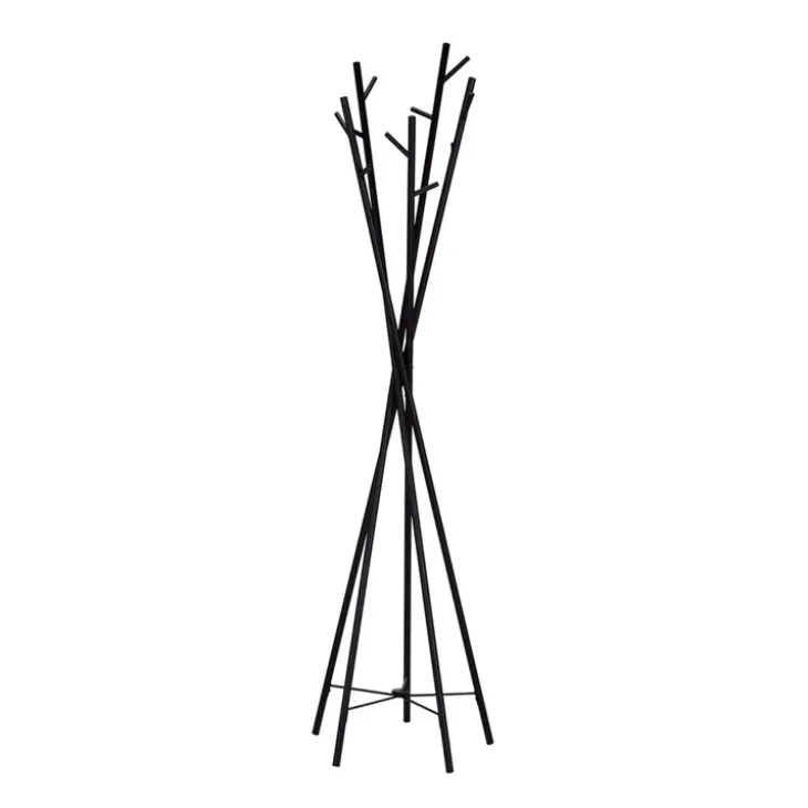 Appendiabiti ingresso 50x180h cm moderno acciaio nero Helsinki