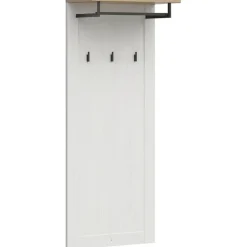 Appendiabiti 59x143h cm da parete bianco frassinato rovere Lars