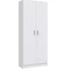 Armadio ingresso 73x180h cm 2 ante battenti multiuso bianco opaco Corie