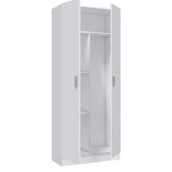 Armadio ingresso 73x180h cm 2 ante battenti multiuso bianco opaco Corie