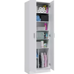 Armadio scarpiera 59x180h cm 2 ante battenti bianco opaco Easy
