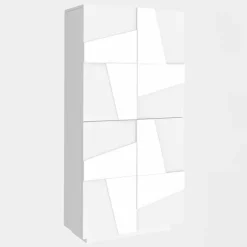 Armadio scarpiera 80x168h cm 4 ante bianco lucido Zenzero