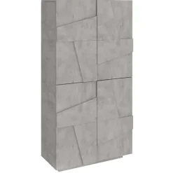 Armadio scarpiera 80x168h cm 4 ante grigio cemento Zenzero