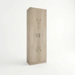Armadio scarpiera 59x181h cm 2 ante moderna da ingresso rovere chiaro Max