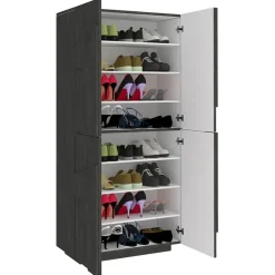 Armadio scarpiera 80x168h cm 4 ante ossido Zenzero