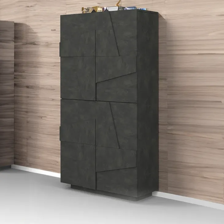 Armadio scarpiera 80x168h cm 4 ante ossido Zenzero