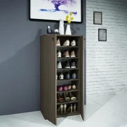 Armadio scarpiera 55x119h cm 2 ante rovere moro Vertigo