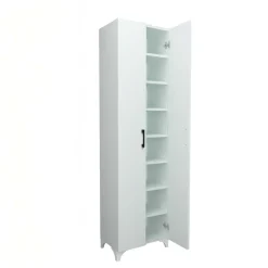 Armadio scarpiera 49x178h cm multifunzione 2 ante bianco Dama