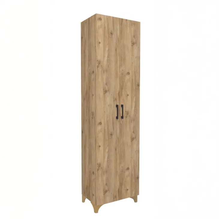 Armadio scarpiera 49x178h cm multifunzione 2 ante rovere rustico Dama