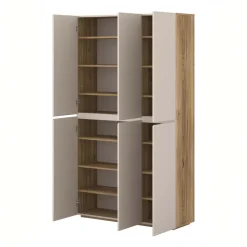 Armadio scarpiera 105x184h cm multiuso 6 ante cashmere rovere Delia