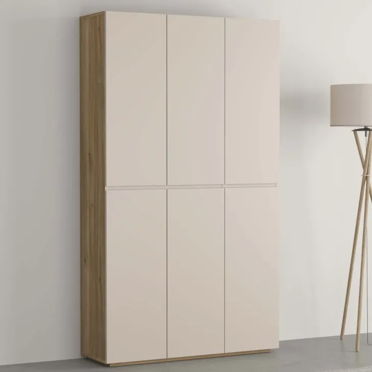 Armadio scarpiera 105x184h cm multiuso 6 ante cashmere rovere Delia