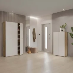 Armadio scarpiera 105x184h cm multiuso 6 ante cashmere rovere Delia