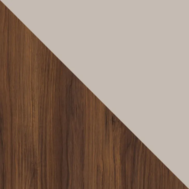 Armadio soggiorno 90x168h cm 4 ante beige cashmere noce Serenia