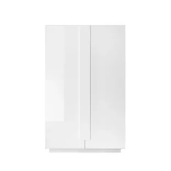 Armadio soggiorno 120x193h cm 2 ante moderno bianco laccato lucido Alvarez