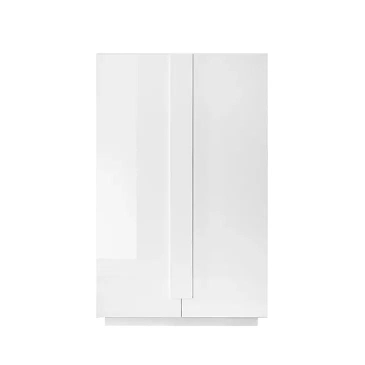 Armadio soggiorno 120x193h cm 2 ante moderno bianco laccato lucido Alvarez