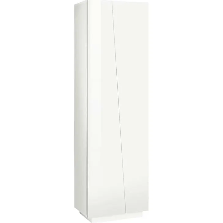 Armadio soggiorno 60x200h cm moderno bianco lucido Candia Gihome®