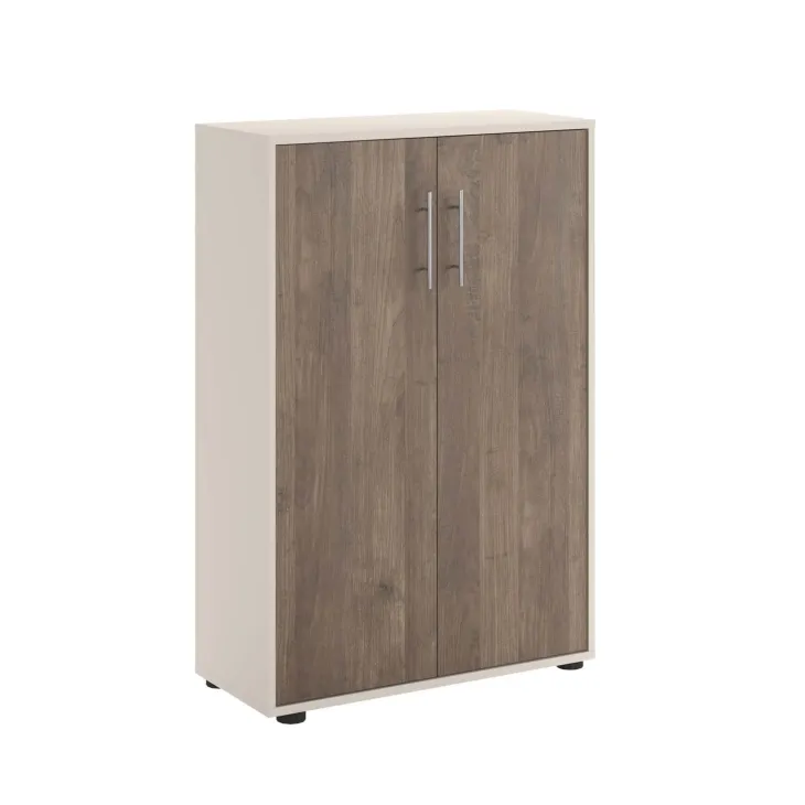 Armadio ufficio 79x118cm 2 ante beige cashmere noce Woody