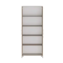Armadio ufficio 79x188cm 2 ante con serratura beige cashmere noce Woody