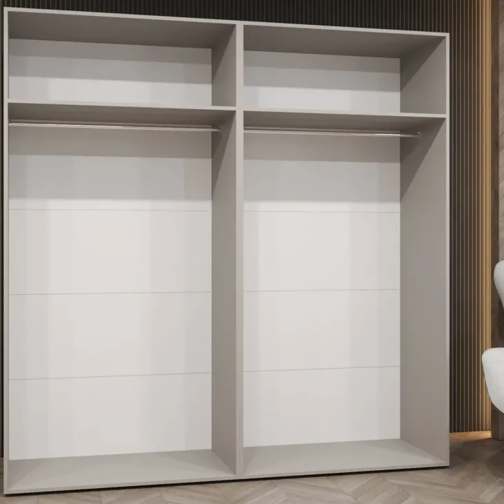 Armadio 200x202 cm 4 ante beige cashmere Valencia