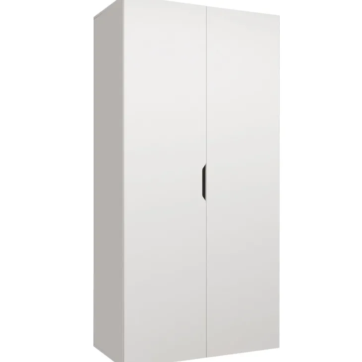Armadio 100x202 cm 2 ante bianco opaco Valencia