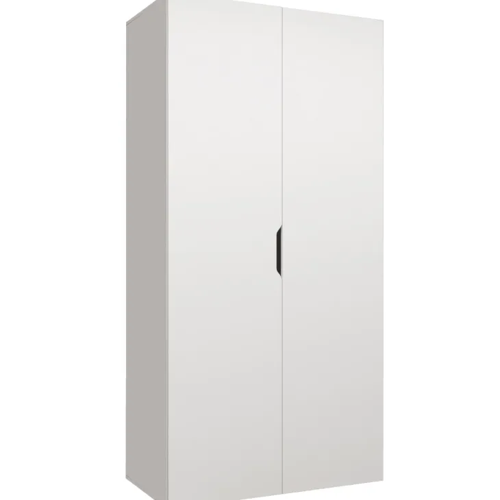 Armadio 100x202 cm 2 ante bianco opaco Valencia