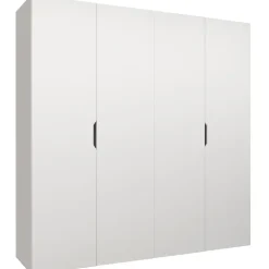 Armadio 200x202 cm 4 ante bianco opaco Valencia