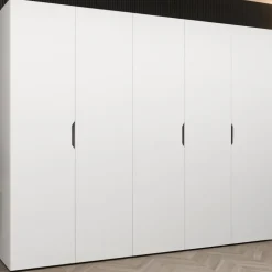 Armadio 250x202 cm 5 ante bianco opaco Valencia