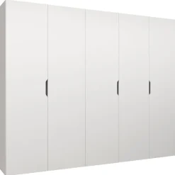Armadio 250x202 cm 5 ante bianco opaco Valencia