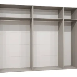 Armadio 250x202 cm 5 ante con specchio beige cashmere Valencia