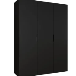 Armadio 150x202 cm 3 ante nero opaco Valencia