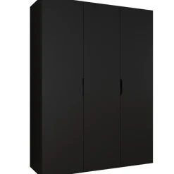 Armadio 150x202 cm 3 ante nero opaco Valencia