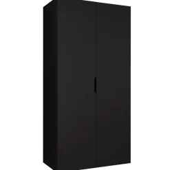 Armadio 100x202 cm 2 ante nero opaco Valencia