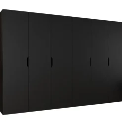 Armadio 300x202 cm 6 ante nero opaco Valencia