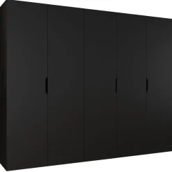 Armadio 250x202 cm 5 ante nero opaco Valencia