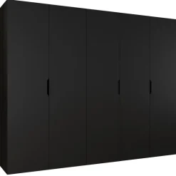Armadio 250x202 cm 5 ante nero opaco Valencia