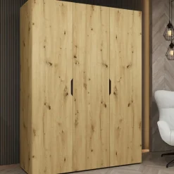 Armadio 150x202 cm 3 ante rovere Valencia