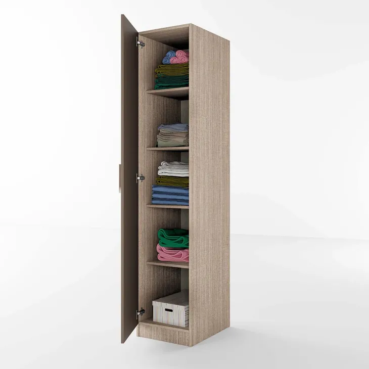 Armadio 40x191h cm 1 anta moderno rovere scuro marrone Marzia