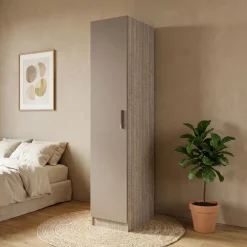 Armadio 40x191h cm 1 anta moderno rovere scuro marrone Marzia