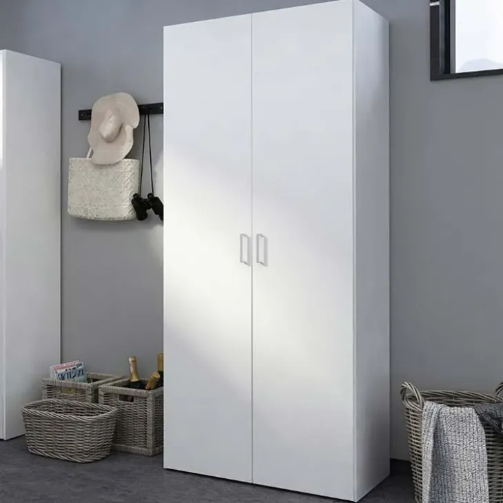 Armadio 78x176h cm 2 ante battenti bianco opaco Light Gihome®