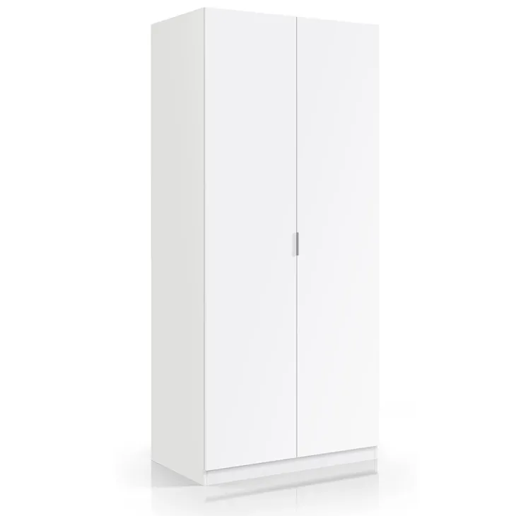 Armadio 81x180h cm 2 ante battenti moderno bianco opaco Oz