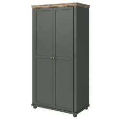 Armadio 108x216h cm 2 ante battenti moderno verde quercia Texel
